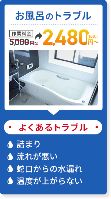 お風呂のトラブル