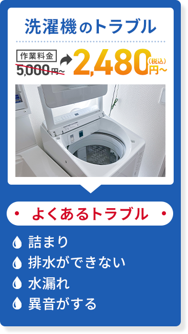 洗濯機のトラブル